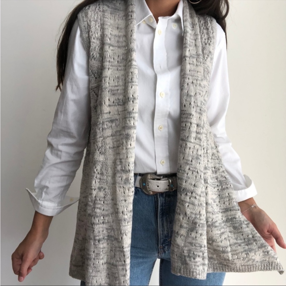 Stitch Fix Skies Are Blue gray knit vest Size XS D1